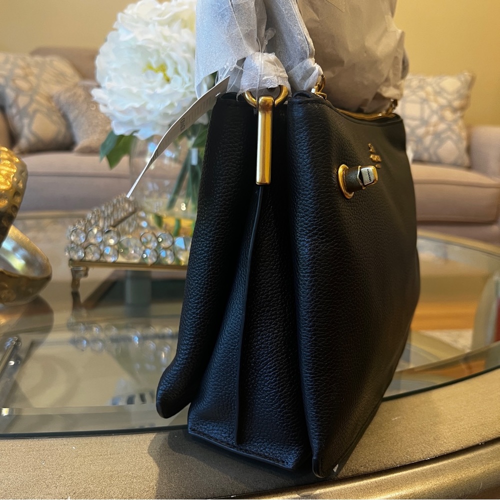 Coach Double Zip Shoulder Crossbody Bag Black - Picture 11 of 16